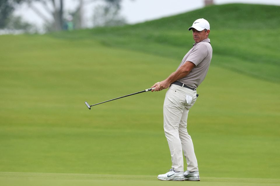 Rory McIlroy cut a frustrated figure yet again at Oakmont yesterday. Photo: Charles LeClaire