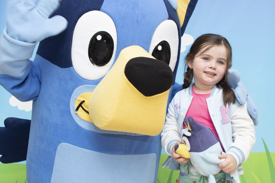 Rosa Scanlon with Bluey at the Bridgewater Shopping Centre in Arklow. Photo: Michael Kelly