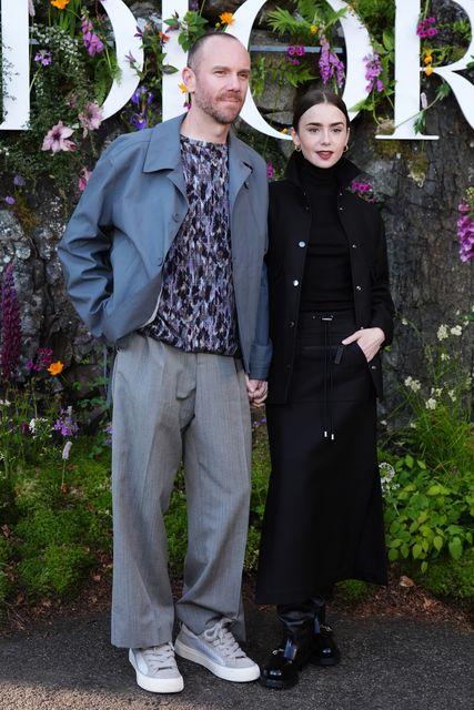 Charlie McDowell and Lily Collins (Andrew Milligan/PA)