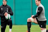 thumbnail: Ireland's Jonathan Sexton, left, and Sean O'Brien during a squad training session ahead of their RBS Six Nations Rugby Championship game against France