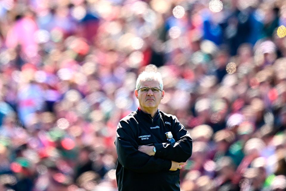 Mayo manager Kevin McStay: 'His biggest task now is to go into a Mayo dressing room this week and sell the idea that they can refloat their season.'  Photo by Seb Daly/Sportsfile