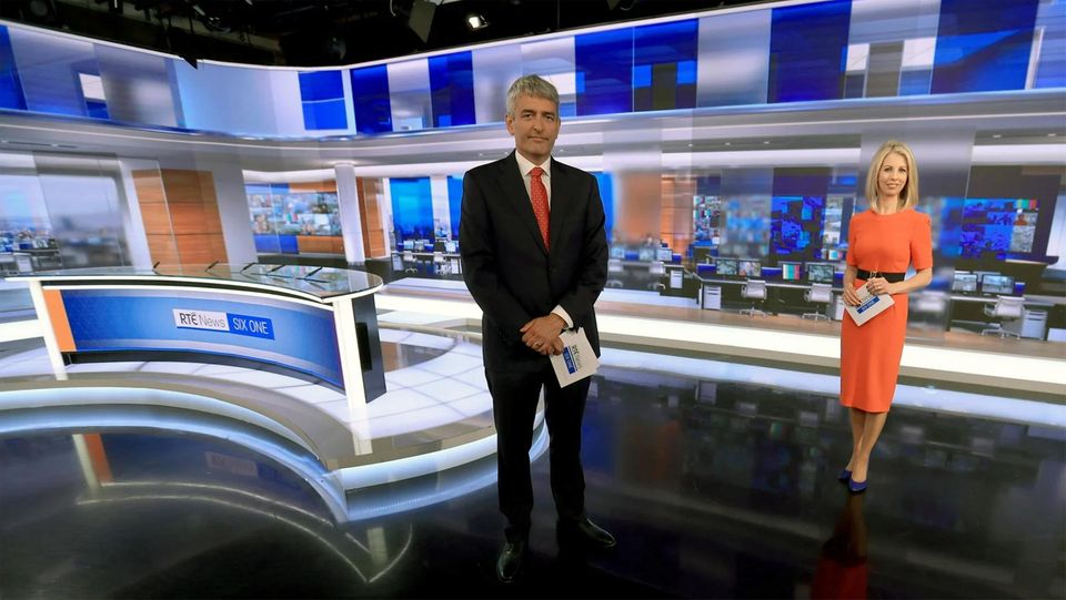David McCullagh and Caitríona Perry on the RTÉ Six One News