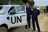 thumbnail: Minister James Browne pictured at the buffer zone in Cyprus where gardaí have been based on a peacekeeping mission for 30 years.