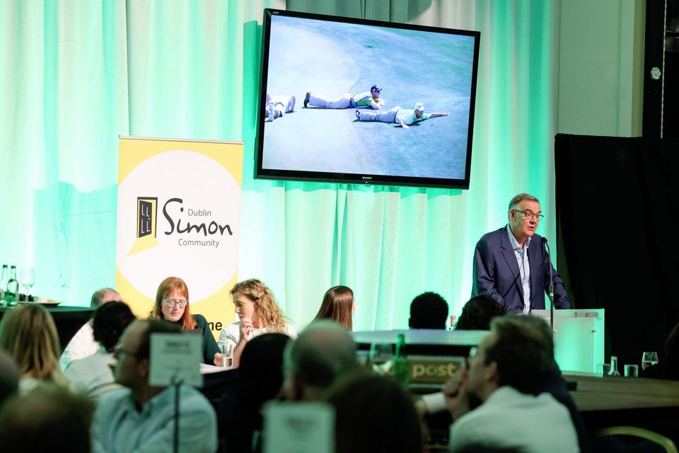 RTÉ's Bryan Dobson at the Business Journalists Association of Ireland (BJAI) annual Corporate Challenge quiz which raised over €37,000 for the Dublin Simon Community.