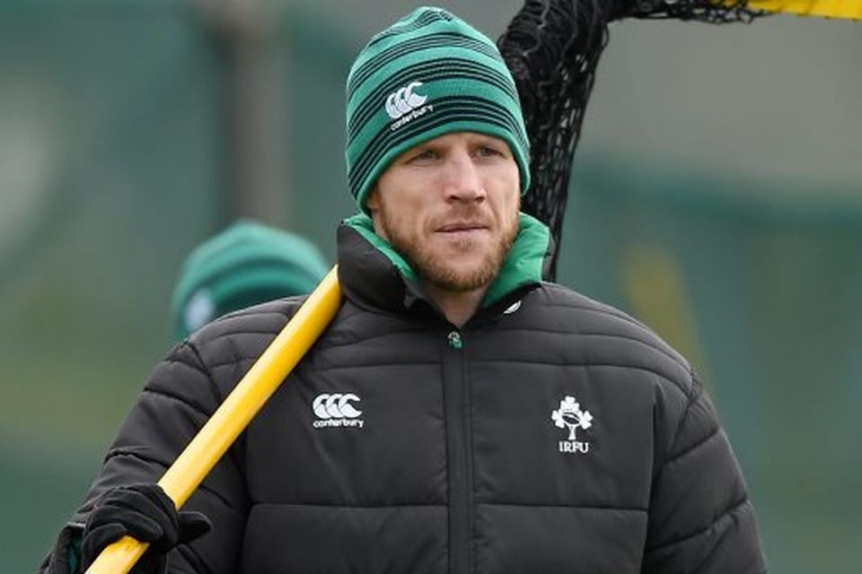 Ireland forwards coach Simon Easterby arrives for squad training