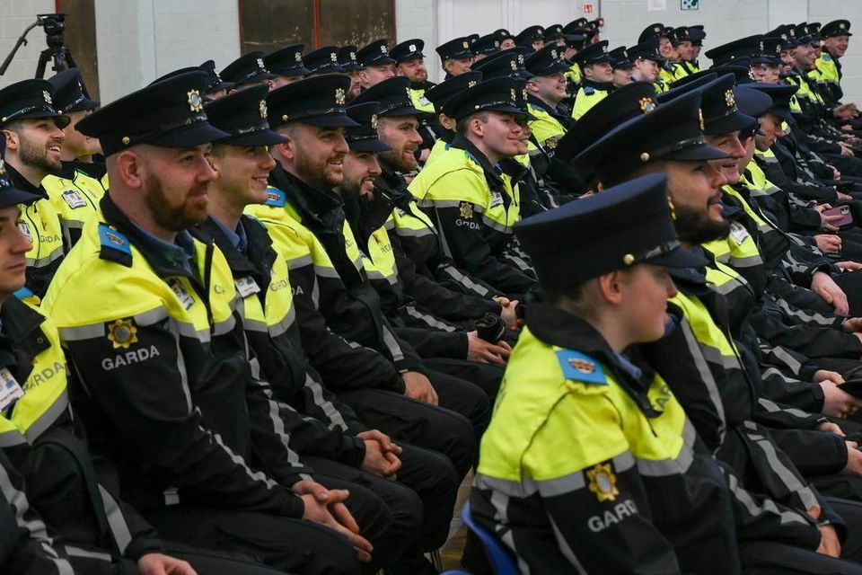 Garda recruits passing out of Templemore Garda College. Photo: Athlone Photography/Alamy Live News