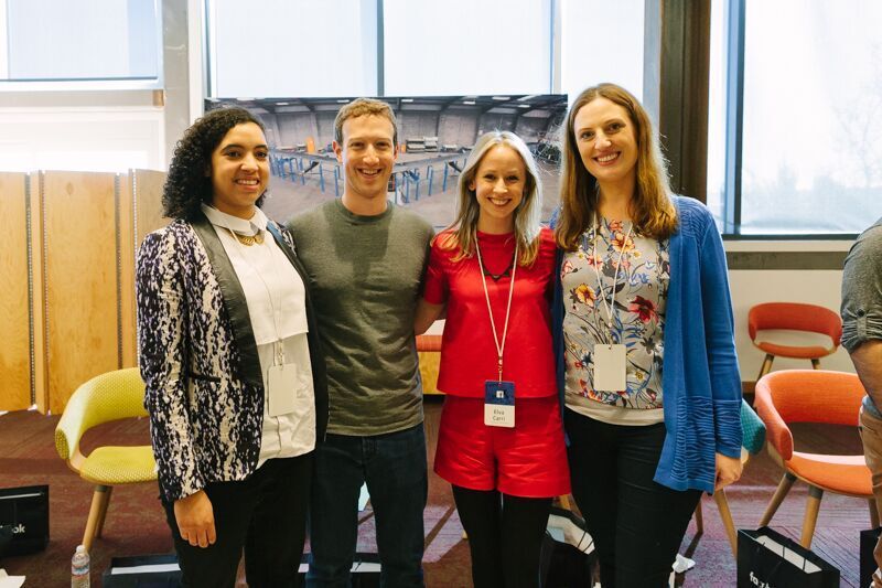 Girl Crew team with Mark Zuckerberg