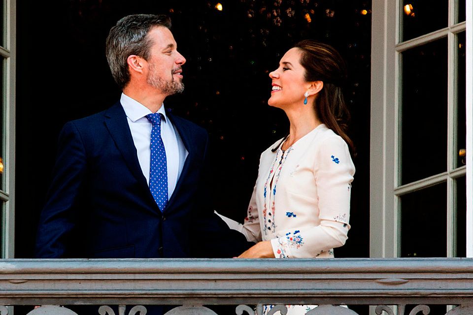 princess polly baby blue dress I am so happy that you swept me off my feet' - Crown Princess Mary leads  Denmark's stylish royals at husband's 50th birthday