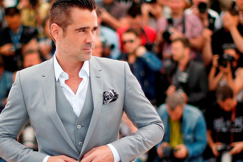 Irish actor Colin Farrell poses during a photocall for the film "The Lobster" at the 68th Cannes Film Festival