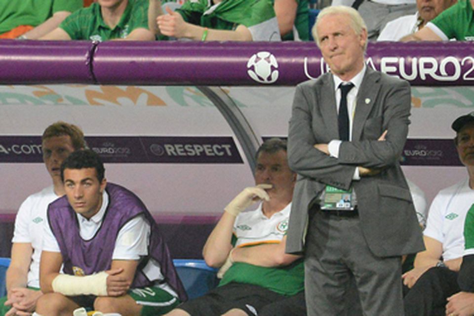 The faces of Ireland manager Giovanni Trapattoni and others on the Ireland bench sum up the mood which enveloped the camp during the European Championships.