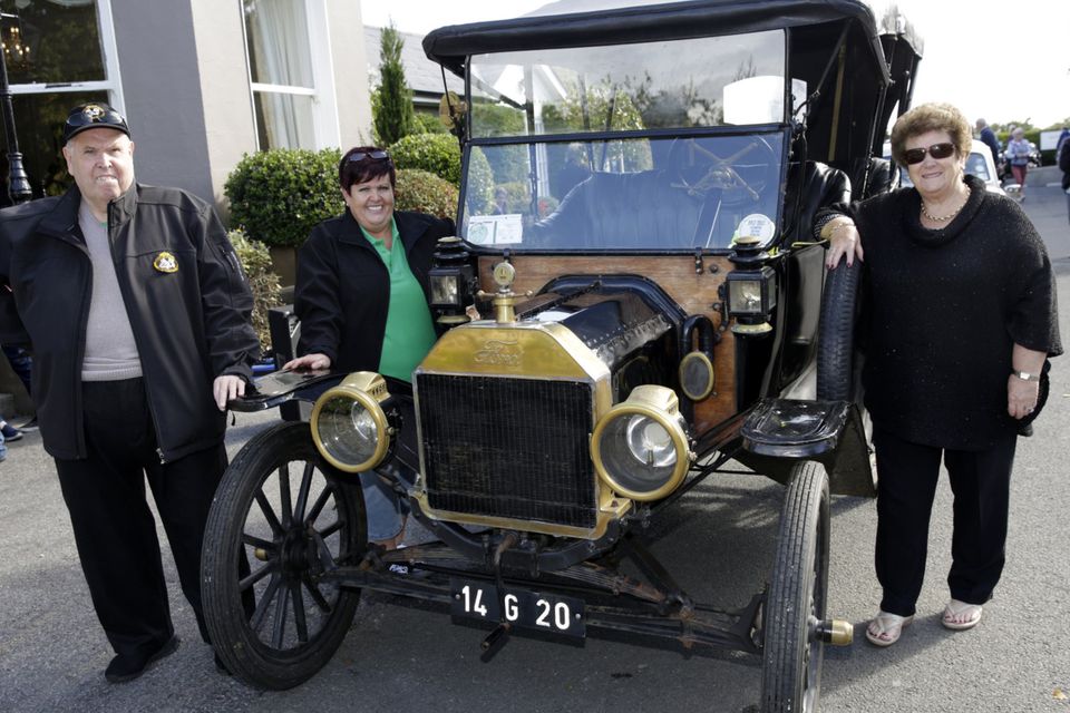 Kevin, Una and Eilis Kelly with Liam's Model T