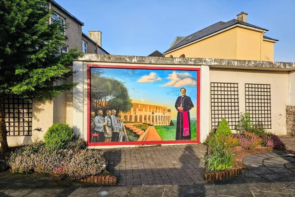 The memorial garden dedicated to Monsignor Hugh O’Flaherty in Tralee that was vandalised.