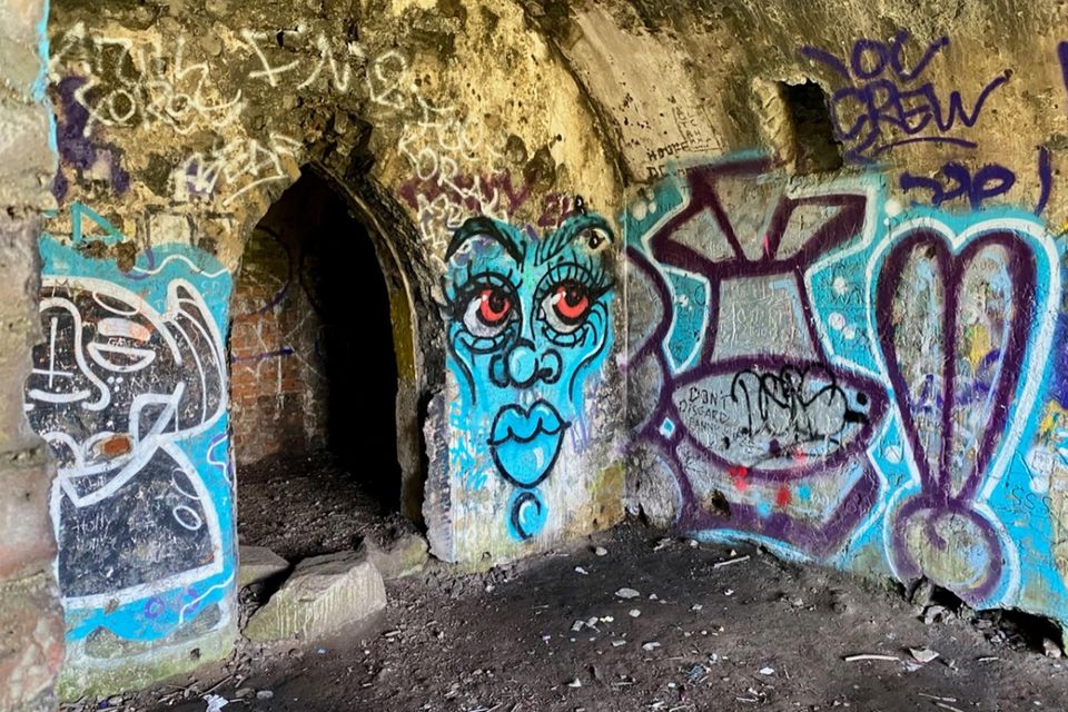 Graffiti at the Octagon in the Glen of the Downs, Co Wicklow
