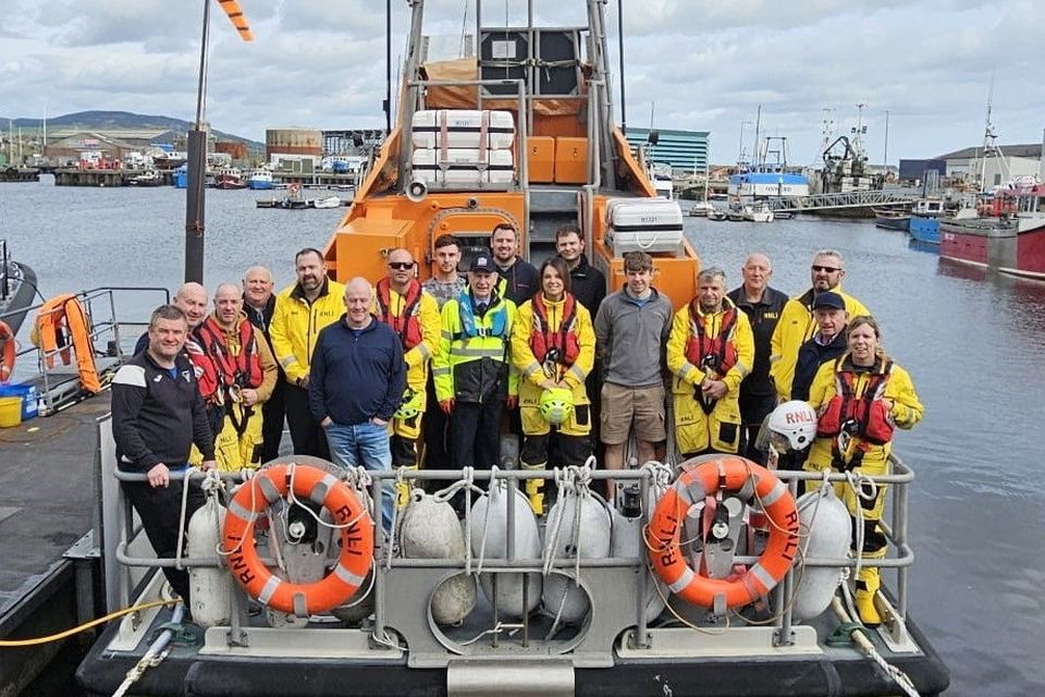 The Wicklow and Arklow RNLI crews after their joint exercise.
