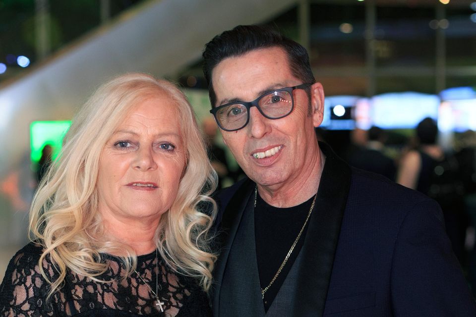 Christy Dignam with his wife Kathryn at the An Post Irish book awards at the Convention Centre in Dublin in 2019. Photo: Mark Condren