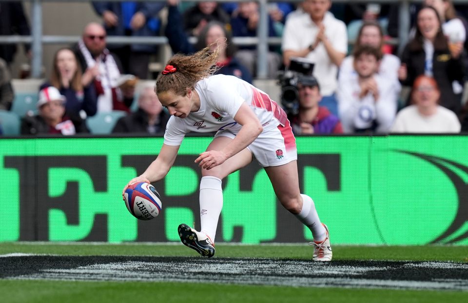 Abby Dow scored England’s opening try at Twickenham (Gareth Fuller/PA)