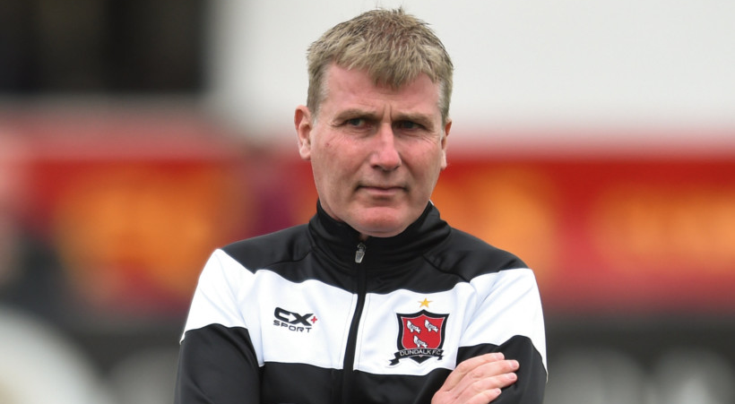 GREEN AMBITION: Dundalk manager Stephen Kenny has tipped Michael Duffy to follow in
the footsteps of Shamrock Rovers’ Graham Burke and earn an Ireland senior cap. Photo: SPORTSFILE