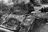 thumbnail: The remains of the minibus blown up during the Miami Showband Massacre