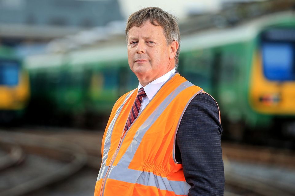 Jim Meade CEO of Iarnrod Eireann/Irish Rail pictured the the yard of Connolly Station. Photograph by Gerry Mooney