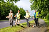 thumbnail: Mike Doherty, Paddy McGuire, Batty O’Sullivan and Rhys Bogel of Killarney Tidy Towns pictured on their first clean up of the season this past Monday.