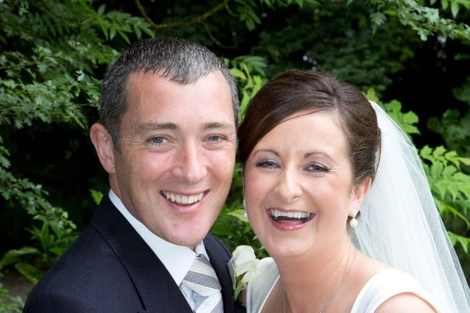 The late Shane Banks with his wife Ciara on their wedding day in June 2013.