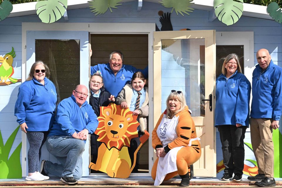 The Lottery winners created a wildlife-themed playhouse to replace one damaged by vandalism (Anthony Devlin/PA)