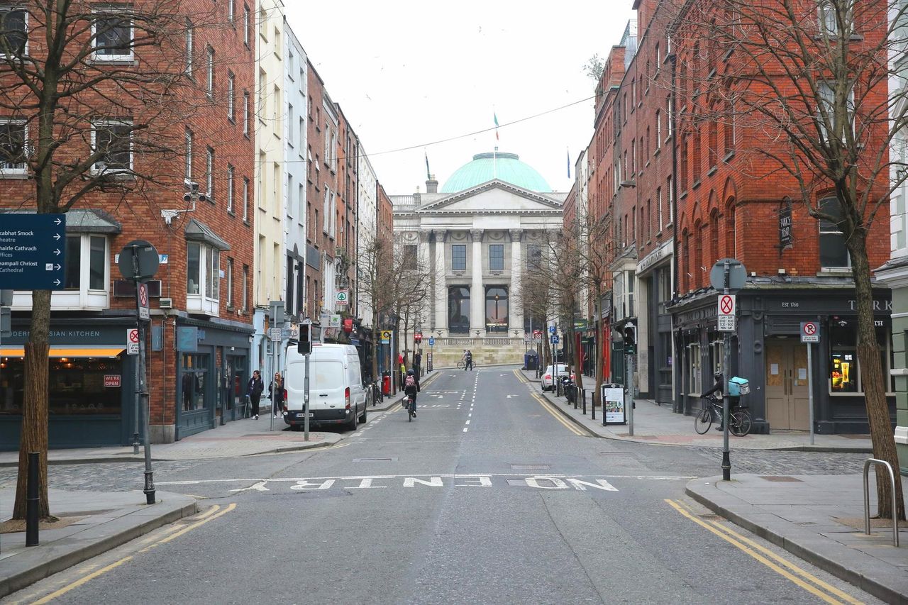 Dublin s Parliament Street goes traffic free at weekends for the