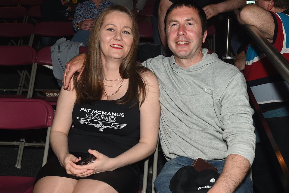 Matthew nd Thelma Shanley at the Thin az Lizzy / Pat McManus Band gig in The Crescent Theatre. Photo: Colin Bell Photography