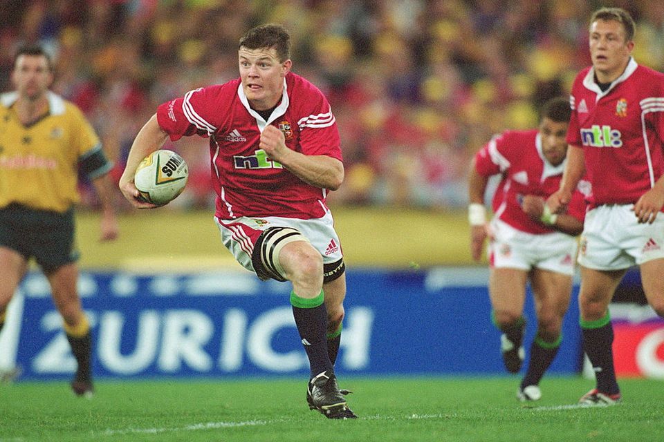 Brian O''Driscoll of the Lions runs with the ball during the Third Test match against Australia played at Stadium Australia in Sydney. Mandatory Credit: Nick Wilson/Allsport