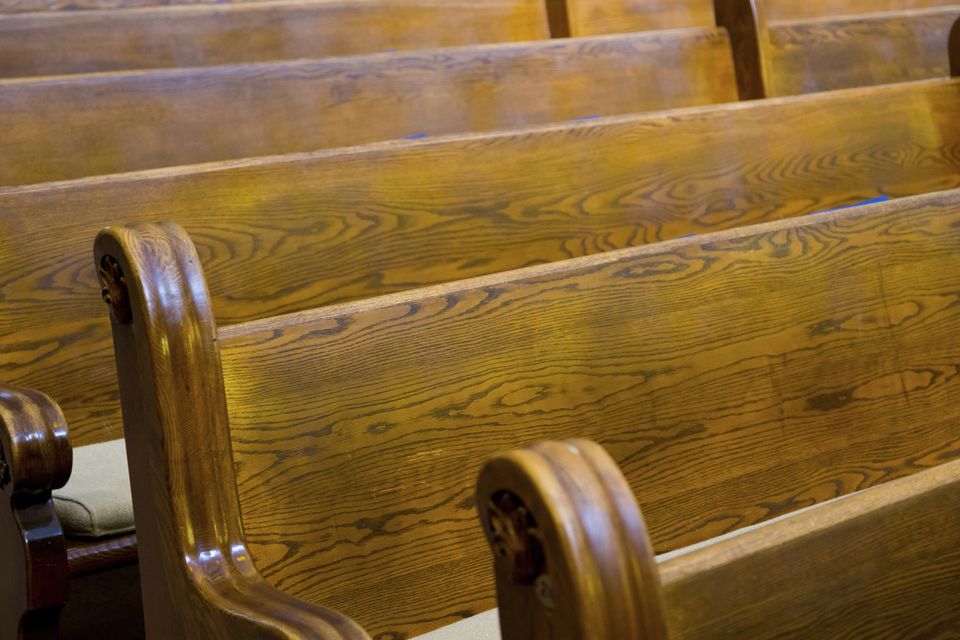 The heavy wooden pews were stolen from the church