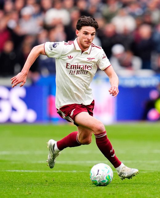 Arsenal's Declan Rice. Photo: John Walton/PA