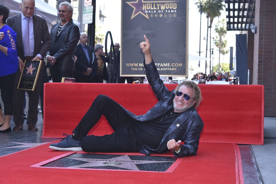 Sammy Hagar attends a ceremony honoring him with a star on the Hollywood Walk of Fame (Richard Shotwell/Invision/AP)