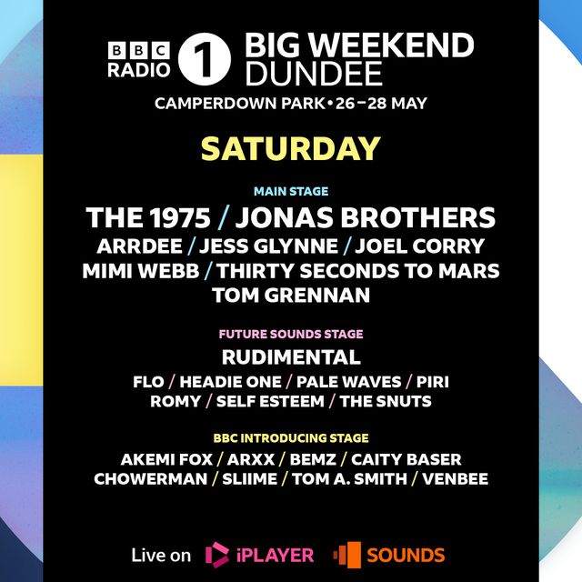 Radio 1’s Big Weekend 2023 line up (Handout/PA)
