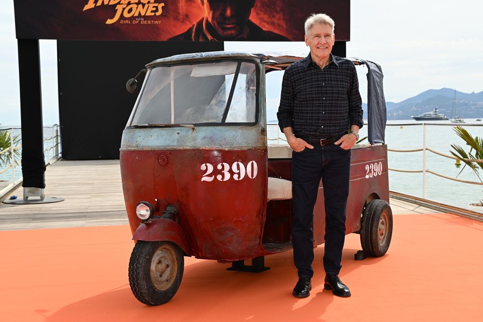 Harrison Ford attending the photocall for Indiana Jones and the Dial of Destiny during the 76th Cannes Film Festival in Cannes, France. (Doug Peters/PA)