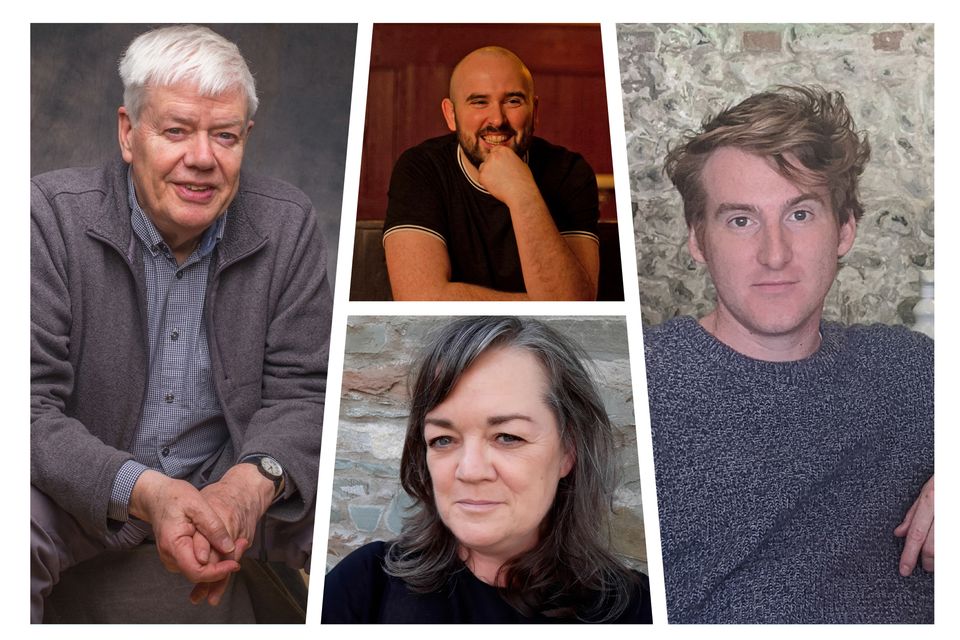 Clockwise from left: Bernard MacLaverty, Michael Magee, Séamus O'Reilly and Louise Kennedy