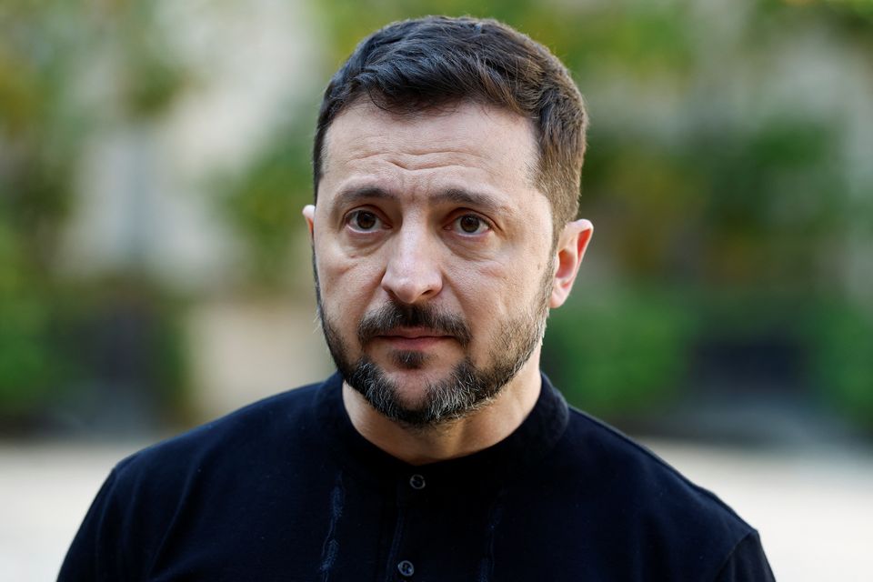 President of Ukraine Volodymyr Zelensky (Stephanie Lecocq/PA)