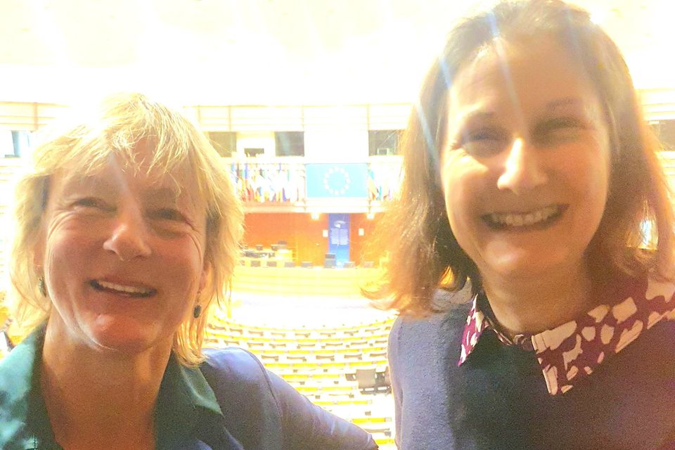 Grace O'Sullivan, Member of Parliament for Southern Ireland, and Leader Rhoda Scott in the European Parliament. 