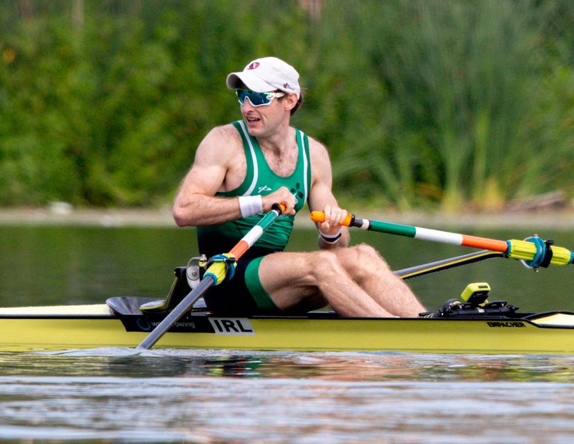 Ireland's Paul O'Donovan after finishing first in the lightweight men's single sculls final at the World Rowing Championships at Royal Canadian Henley Rowing Course in St Catharines, Canada. Photo: Stephen Leithwood/Sportsfile