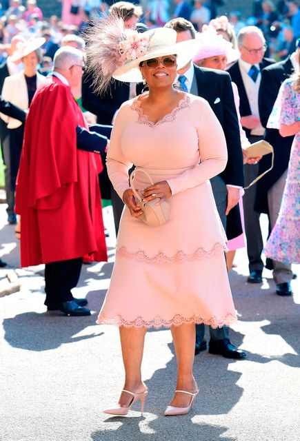 Oprah Winfrey arrives at St George's Chapel at Windsor Castle for the wedding of Meghan Markle and Prince Harry. PRESS ASSOCIATION Photo. Picture date: Saturday May 19, 2018. See PA story ROYAL Wedding. Photo credit should read: Ian West/PA Wire