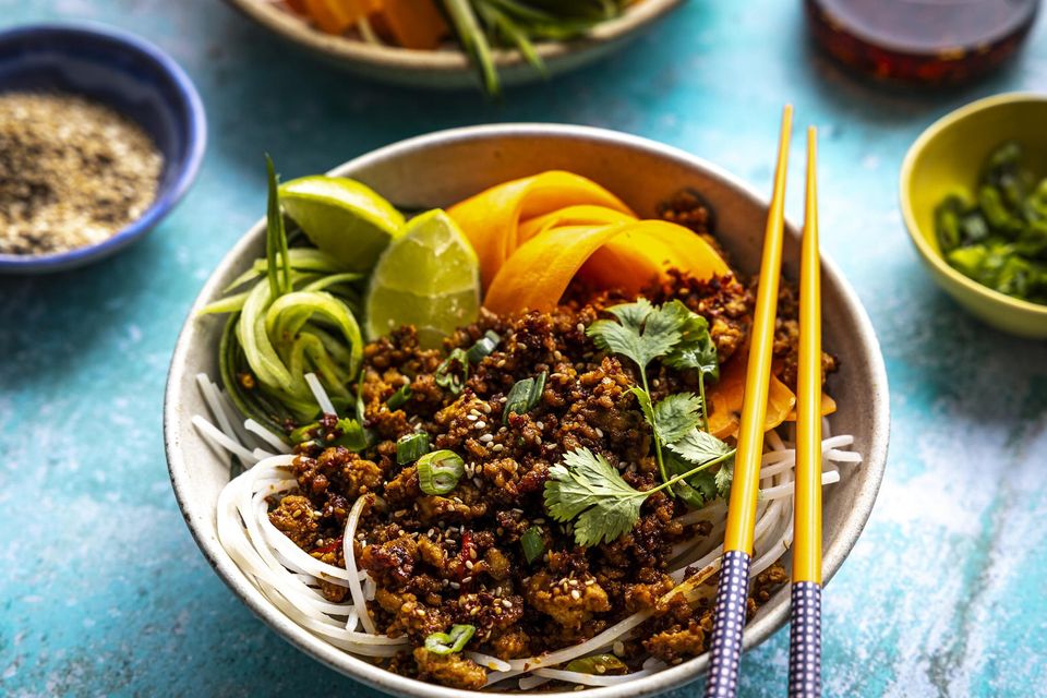Spicy Pork Rice Noodles. Photo by Donal Skehan