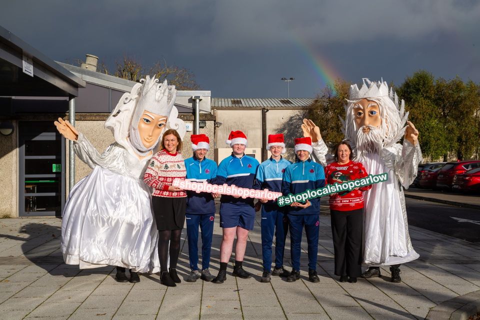 Carlow students celebrate the launch of the Student Enterprise Programme Christmas Craft Fair