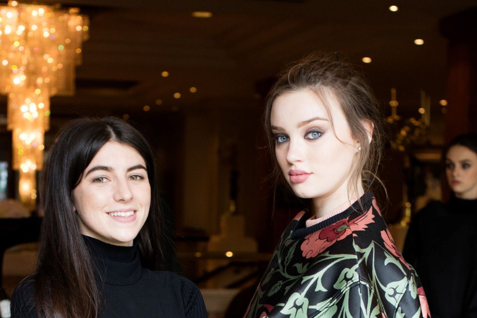 Designer to watch: Aideen Gaynor and model Niamh McCormack. Photo: Anthony Woods.