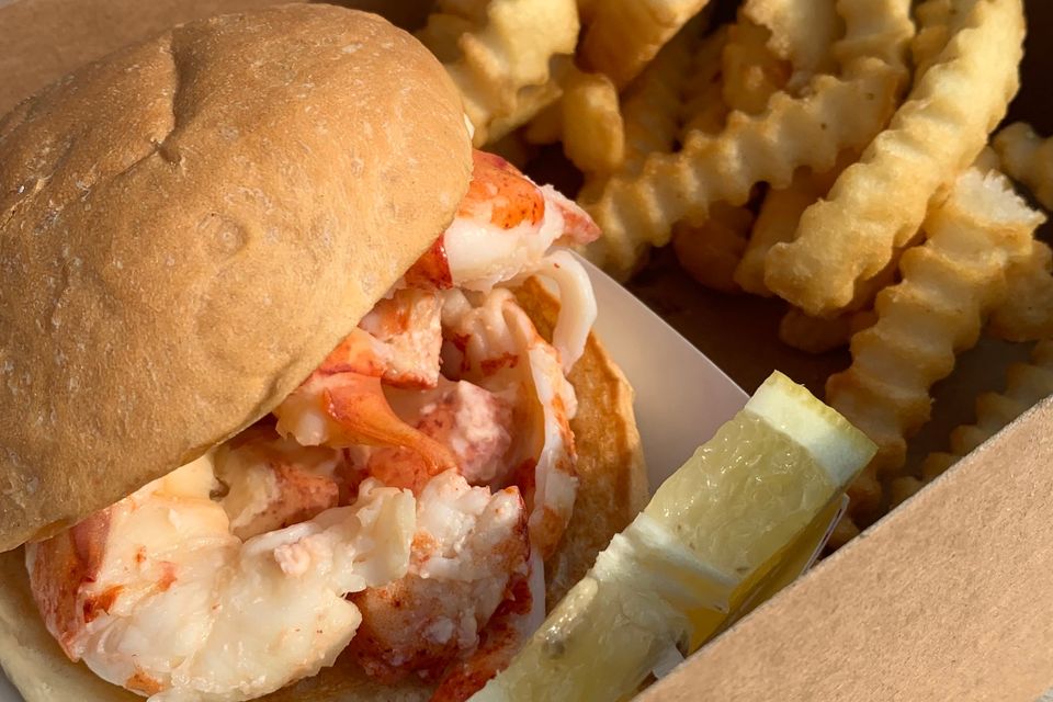 Lobster roll at the Clam Shack in Kennebunkport, Maine. Picture: Caitlin McBride