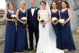thumbnail: 12/6/2015  Attending the Wedding of Irish Rugby player Sean Cronin and Claire Mulcahy at St. Josephs Catholic Church, Castleconnell, Co. Limerick were Bridesmaids Claire O' Sullivan, Niamh Mulcahy, Ger and Daughter Claire Mulcahy, Judith Mulcahy and Fiona Quirke.
Pic: Gareth Williams / Press 22