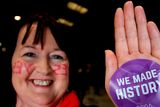 thumbnail: Long time campaigner Annette Forde, from Drumcondra, at the count centre in Dublin's RDS as votes are counted. Photo: Brian Lawless/PA Wire