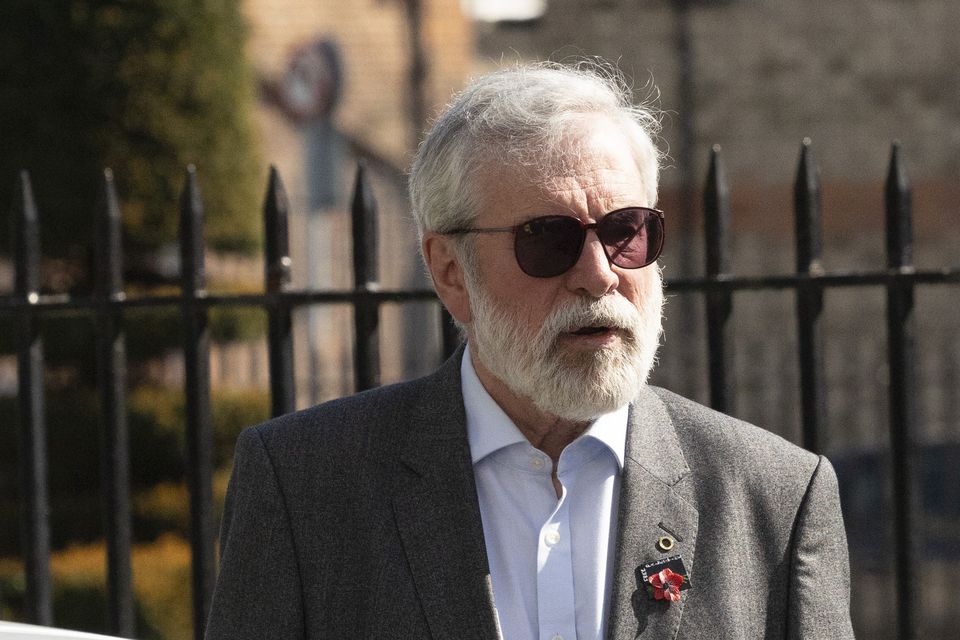 Gerry Adams arriving at the High Court in Dublin. Photo: Collins