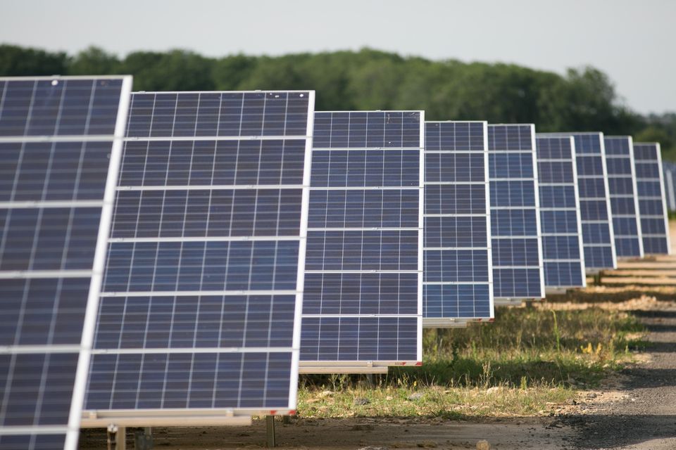 The development involves the construction and operation of a 60MW solar PV farm consisting of solar arrays on ground mounted steel frames, with a maximum
overall height of 2.6 metres. (Stock image, Photo PA)