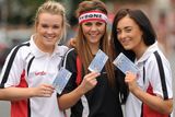 thumbnail: Tyrone supporters from Omagh, from left, Cara McCrossan, Shauna O'Neill and Emma Collins