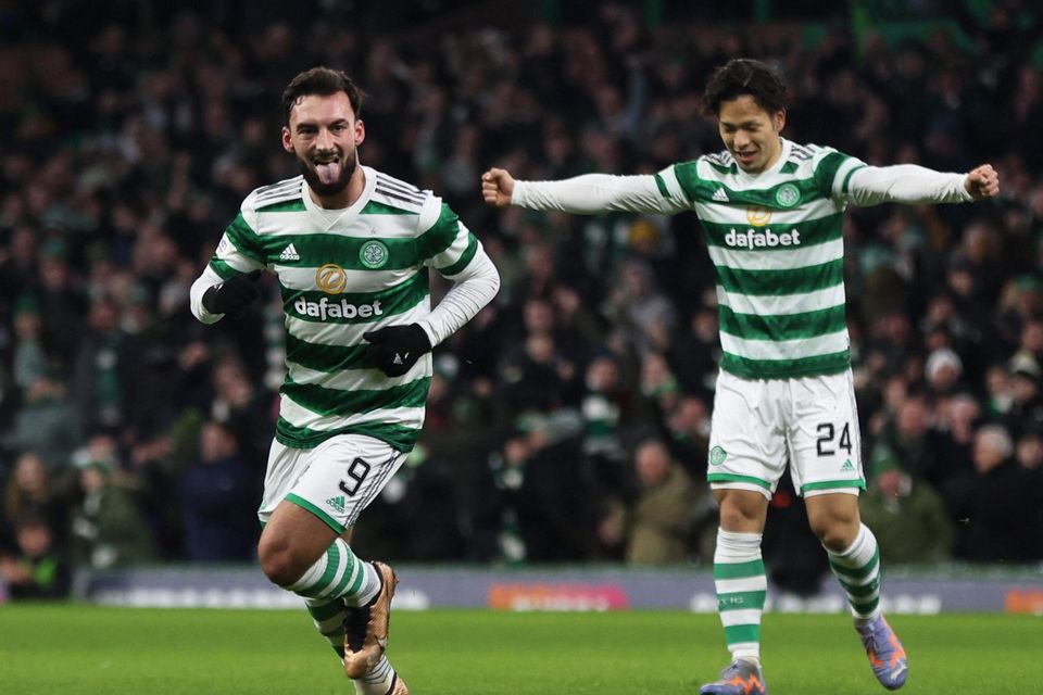 Celtic's Alexandro Bernabei celebrates scoring their side's second