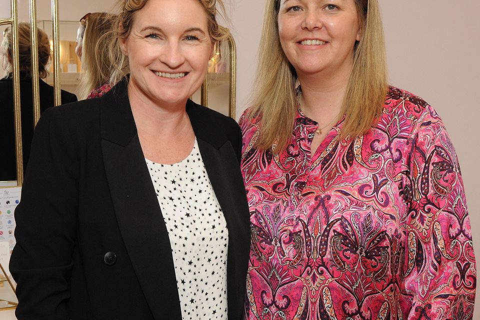 Susan Murphy and Roisin Clancy at the Networking event in Lu & Mol Jewellery shop in Gorey. Pic: Jim Campbell.